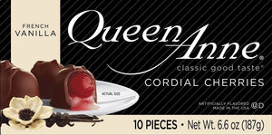 Queen Anne Chocolate Cordial Cherries French Vanilla 10 pieces