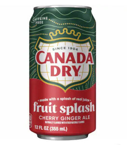 Canada Dry Fruit Splash Cherry Gingerale ZERO 12floz/355ml