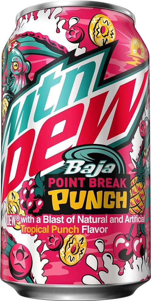 Mountain Dew Baja Point Break Punch 12floz/355ml LIMITED EDITION