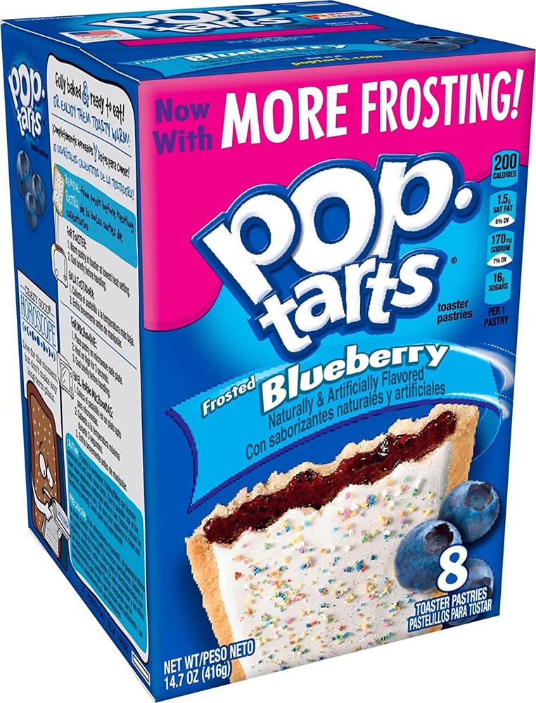 Pop Tarts - 8pk Frosted Blueberry 14.1oz/400g