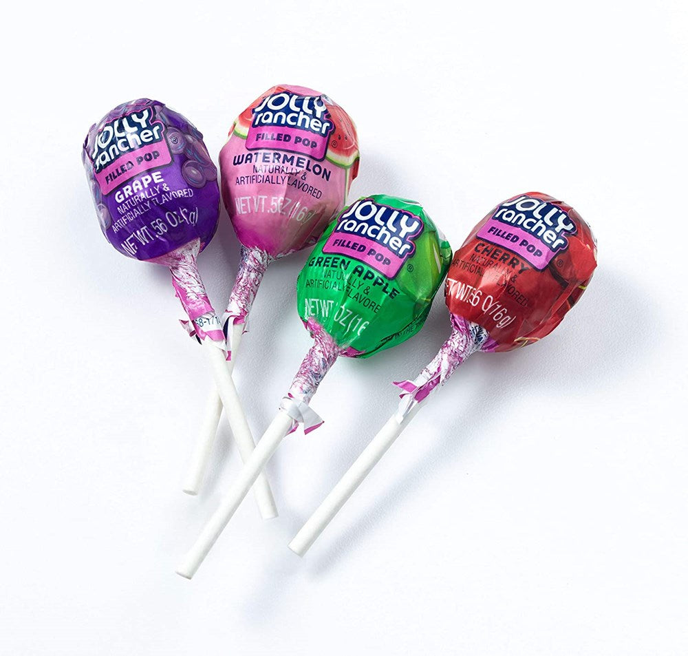 Jolly Rancher Filled Pops Cherry, Apple, Watermelon,Grape 0.56oz/16g