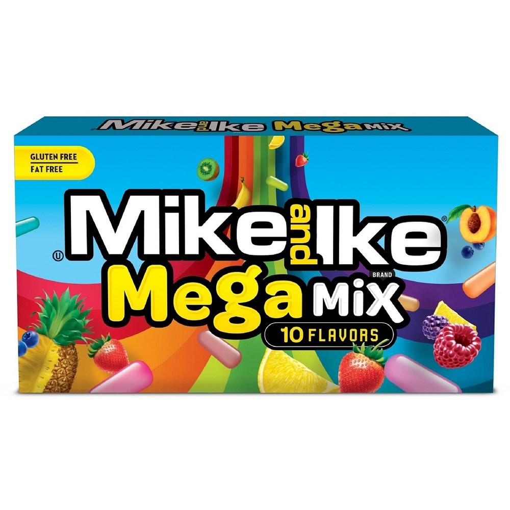 Mike & Ike Mega Mix 10 Fruit Flavors TBX 4.25oz/120g