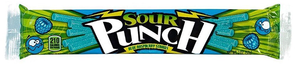 Sour Punch Straws Blue Raspberry 2oz/57g