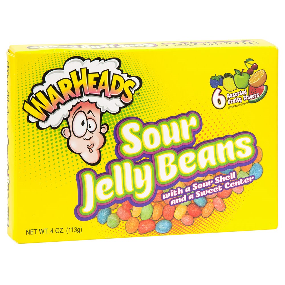 Warheads Sour Jelly Beans TBX 4oz/113g