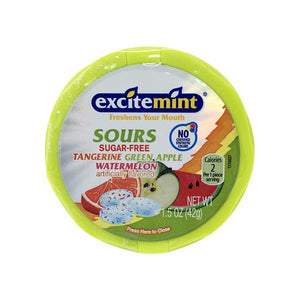 Excitemint WGT Sours Mints Watermelon Green Apple Tangerine1.5oz/42g