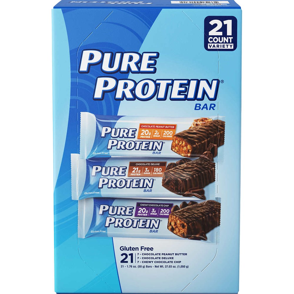 Pure Protein Bars 3 Flavours 21pk@1.76oz/50g