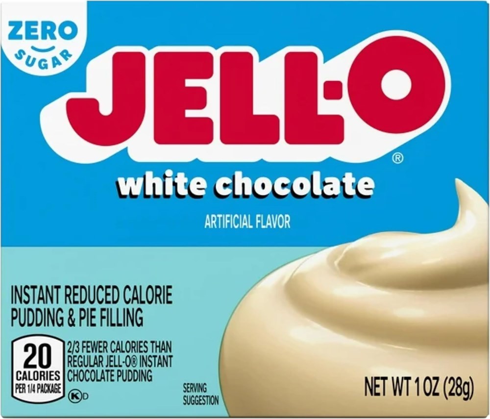 Jello White Chocolate Zero Sugar Instant Pudding 1oz