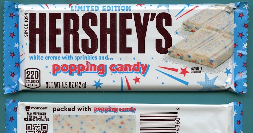 Hersheys White Creme with Sprinkles and Popping Candy 1.5oz/42g (Best Before Feb 24)