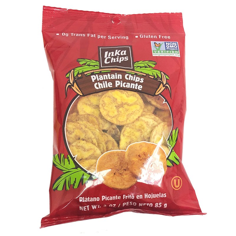 Inka Amazon Chips Plantain Chips Chile Picante 3oz/85g (Best By 5 May 2024)