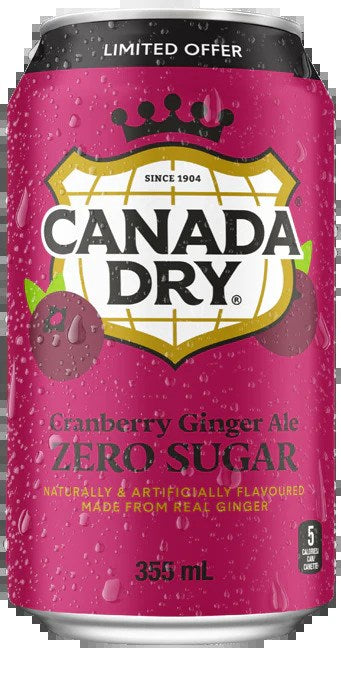 Canada Dry Cranberry Ginger Ale Zero each