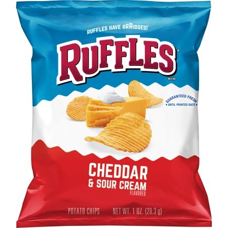 Ruffles Cheddar & Sour Cream 1oz/28.3g (Best By 4 June 2024)