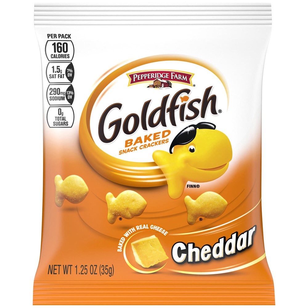 Goldfish Snack Crackers Cheddar 1.25oz/35g (Best By 7 Apr 2024)