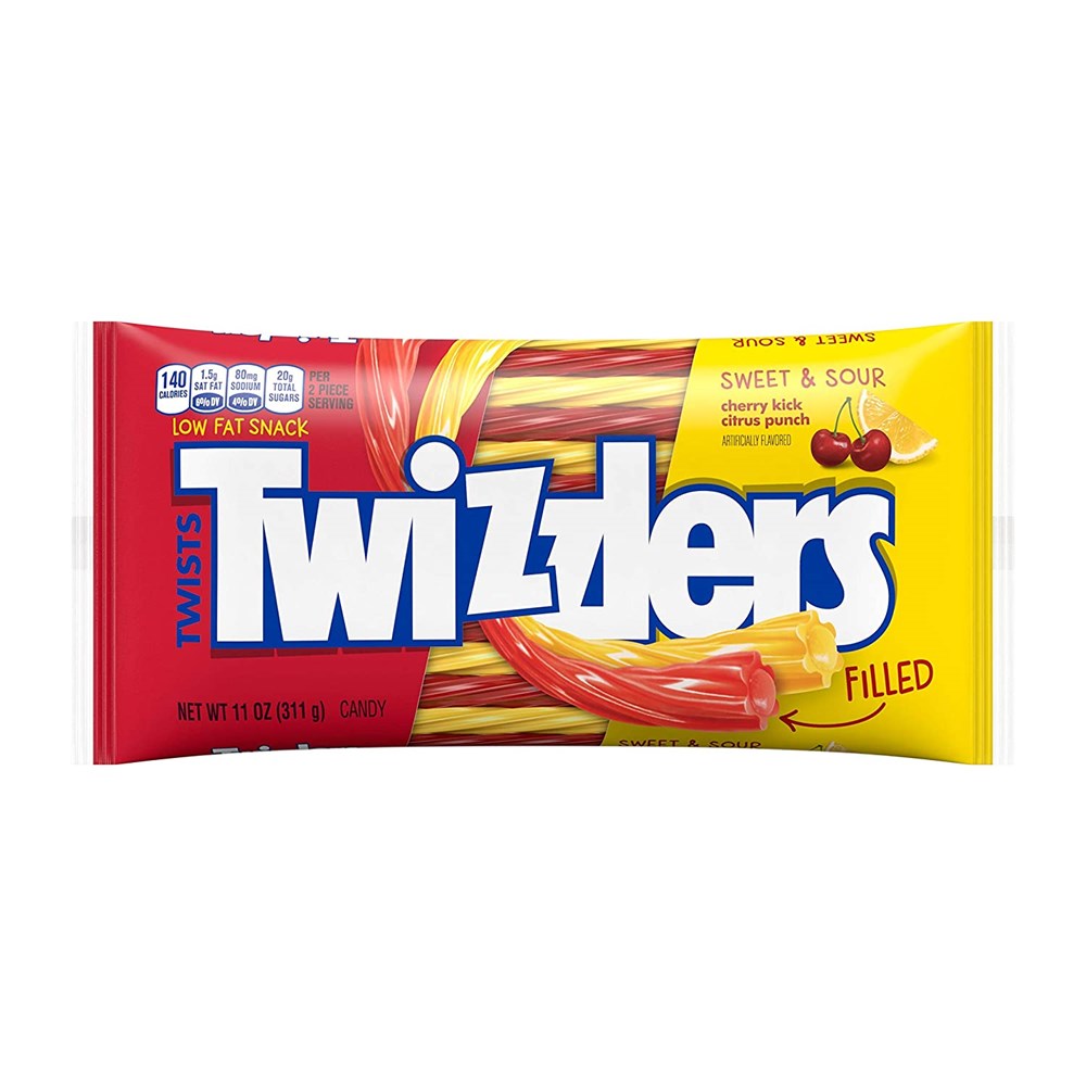 Twizzlers Twists Sweet & Sour Filled Cherry Citrus 11oz/311g