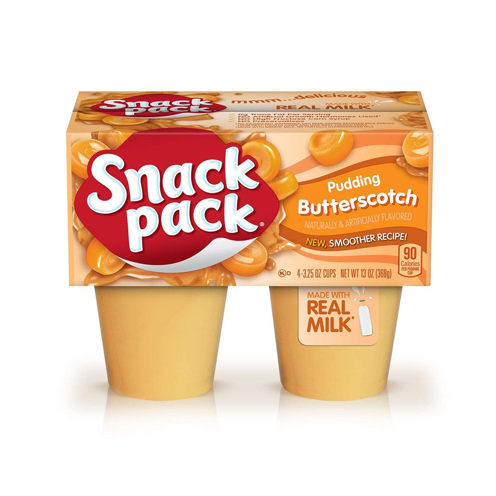 Snack Pack Pudding Butterscotch 4pk 13oz/368g