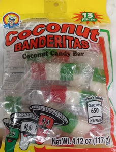 El Azteca Coconut Banderitas Candy 4.12oz (Best By Jan 2024)