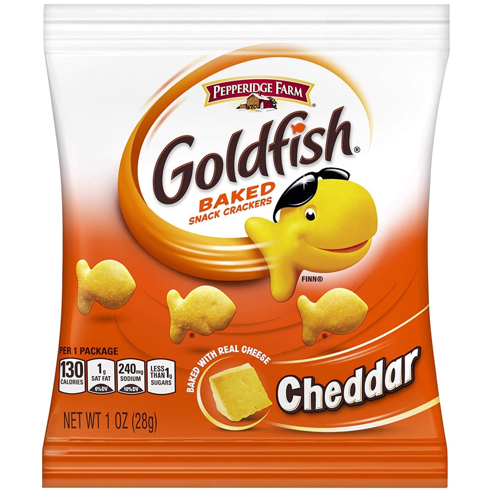 Goldfish Snack Crackers Cheddar 1oz/28g