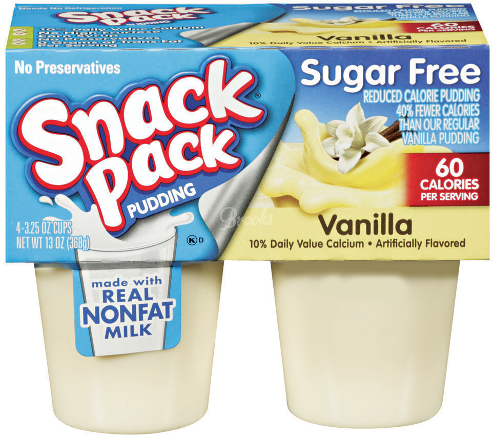 Snack Pack Pudding Vanilla SF 4Pk 13oz/368g (Best By 20 Nov 2023)