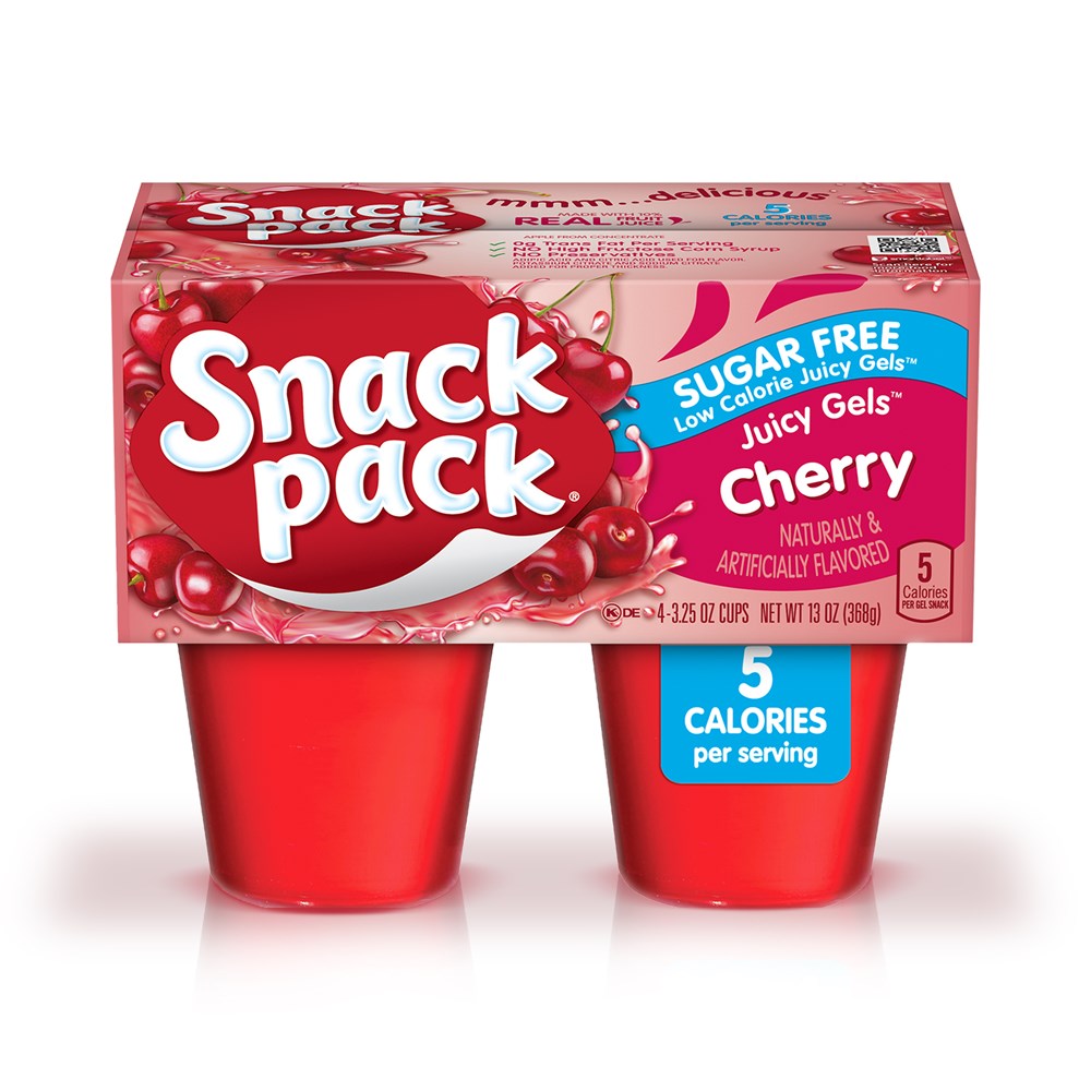 Snack Pack Juicy Gels Cherry SF 4pk 13oz/368g (Best By Feb 2023)