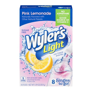 Wylers Pink Lemonade Light SF Mix 8 Singles to go 1.09oz/30.9g