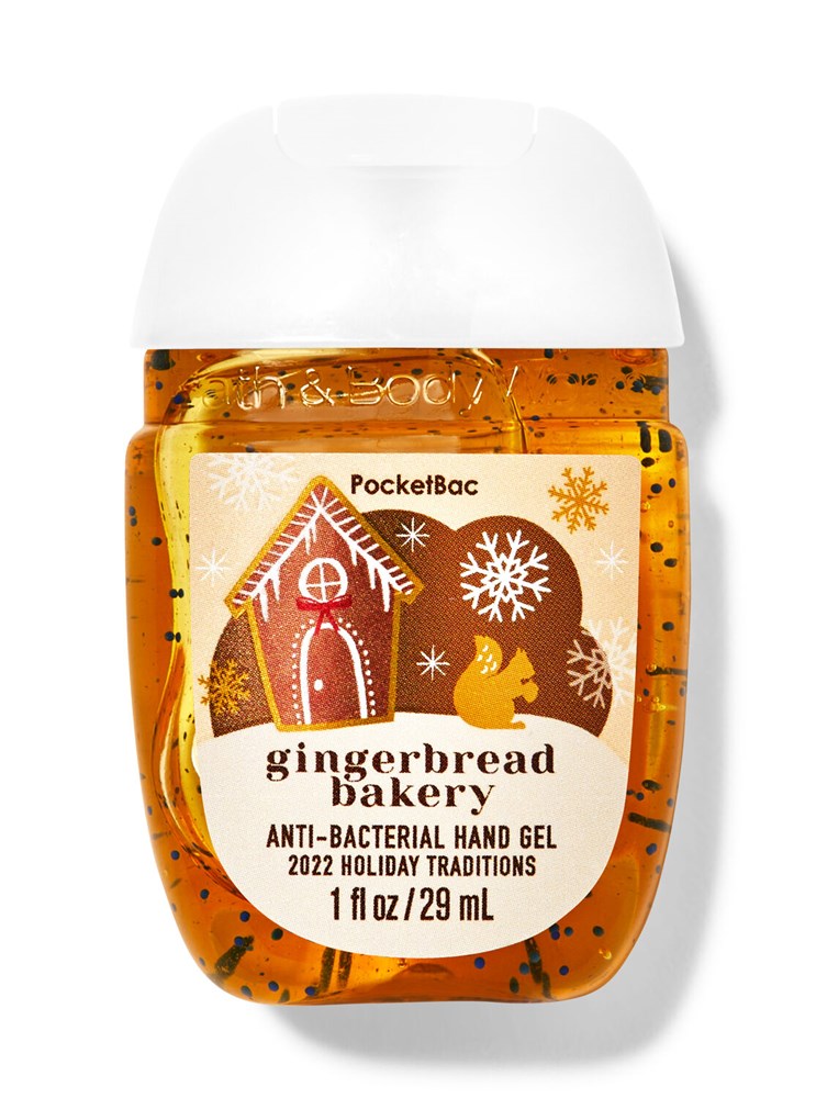 B&BW PocketBac Sanitizer Gingerbread Bakery 1floz/29ml by Bath & Body Works