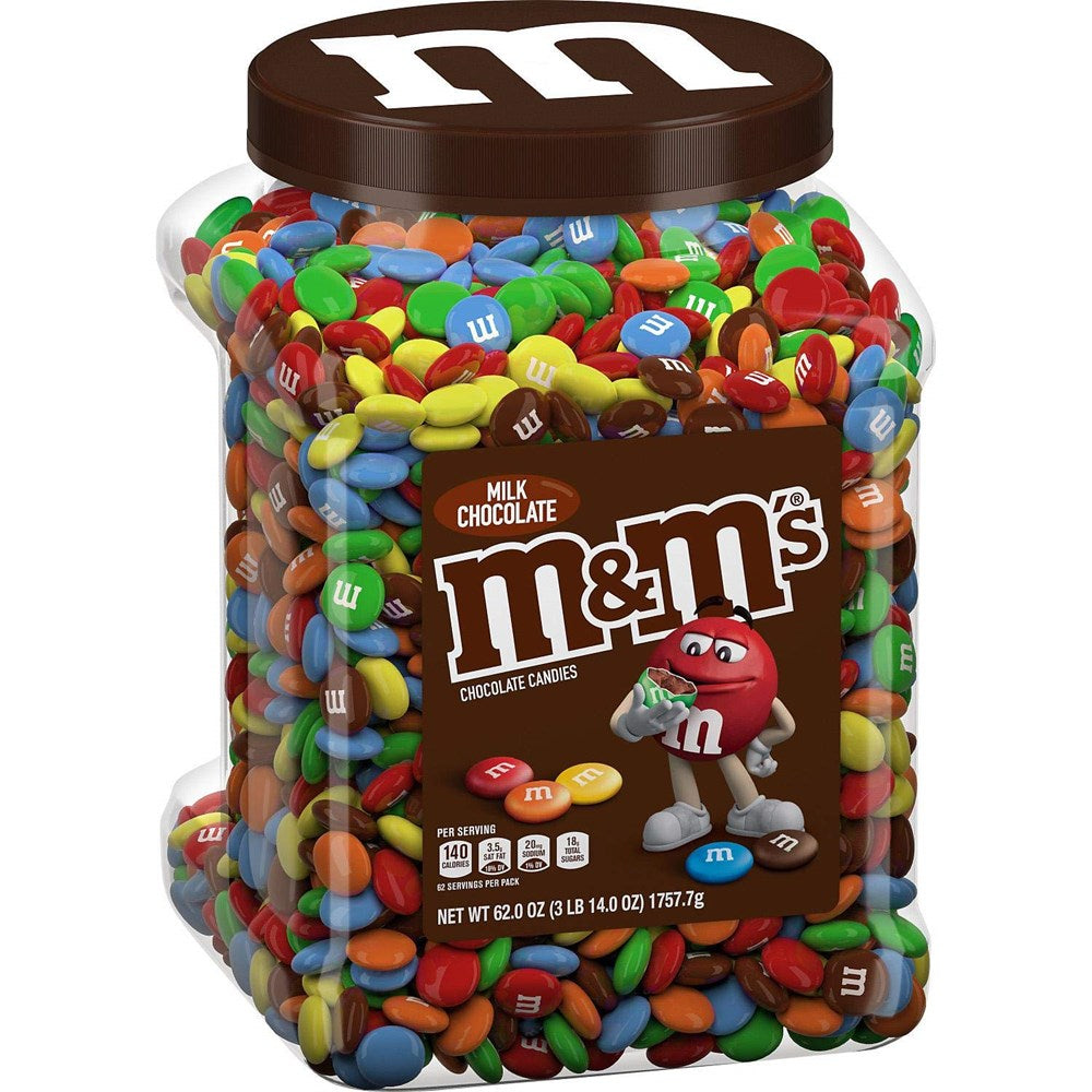 M&Ms Milk Chocolate XL Jar 62oz/1757.7g (Best  Before Dec 2023)