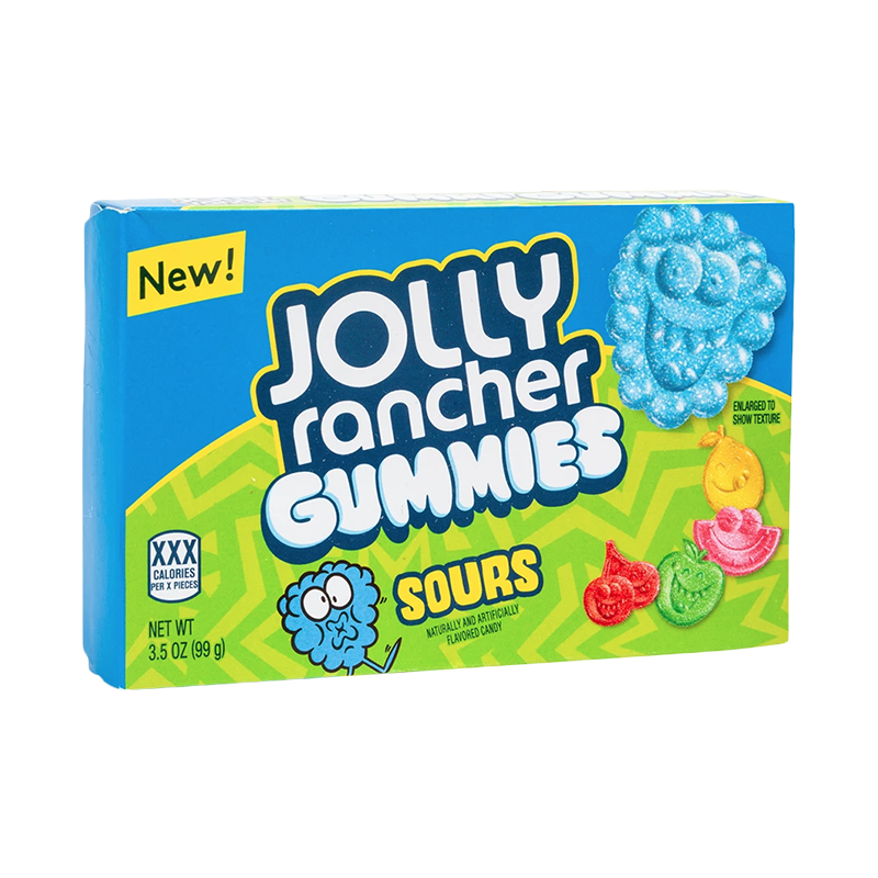 Jolly Rancher Gummies Sours Candy TBX  3.5oz/99g