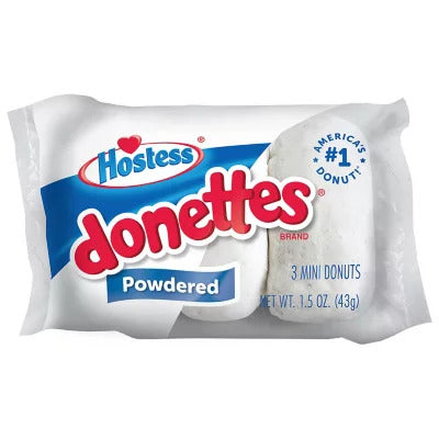 Hostess Donettes Powdered 3pk 1.5oz/43g **LIMIT 6 **