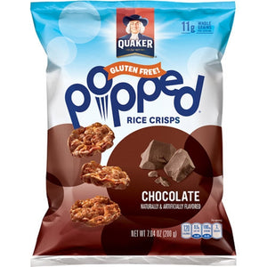 Quaker Popped Rice Crisps - Chocolate 3.52oz/100g