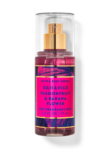 B&BW Fragrance Mist Travel Bahamas Passionfruit & Banana Flower by Bath & Body Works 2.5floz/75ml