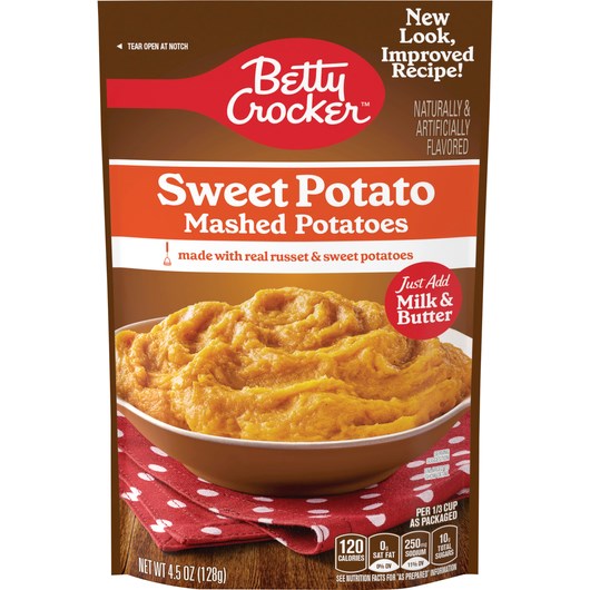 Betty Crocker Sweet Potatoes Mashed 4.5oz Best By Oct 24