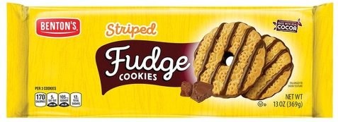 Bentons Striped Fudge Cookies 13oz/368g