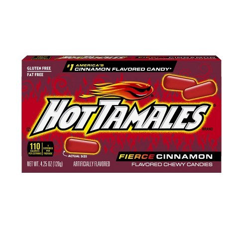 Hot Tamales Fierce Cinnamon Candies TBX 4.25oz/120g