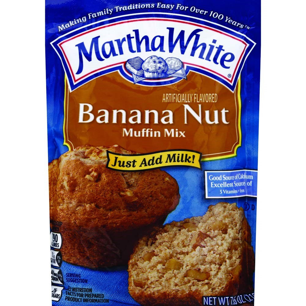 Martha White Muffin Mix Banana Nut 7.6oz/215g