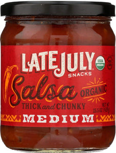 Late July Organic Salsa Medium Thick & Chunky 15.5oz/439g (Best By April 25)