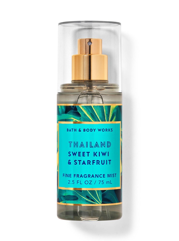 B&BW Fragrance Mist Travel Thailand Sweet Kiwi & Starfruit by Bath & Body Works 2.5floz/75ml