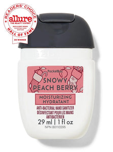 B&BW PocketBac Snowy Peach Berry Sanitizer 1floz/29ml by Bath & Body Works