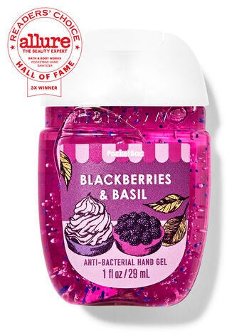 B&BW PocketBac Blackberries & Basil Sanitizer 1floz/29ml by Bath & Body Works