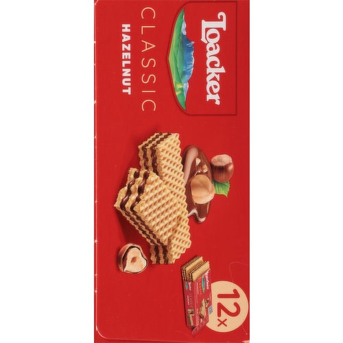 Loacker Classic Crispy Wafers, Hazelnut 1.59oz/45g