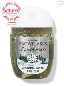 B&BW PocketBac Snowflakes & Cashmere Sanitizer 1floz/29ml by Bath & Body Works