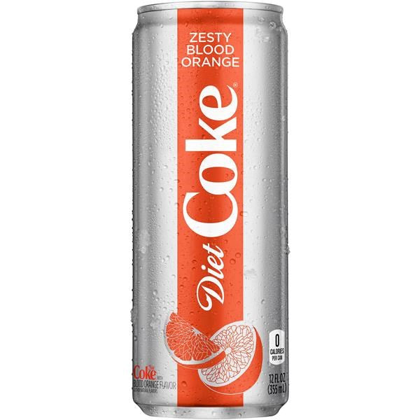 Coca Cola Diet Coke Zesty Blood Orange Slim 12floz/355ml