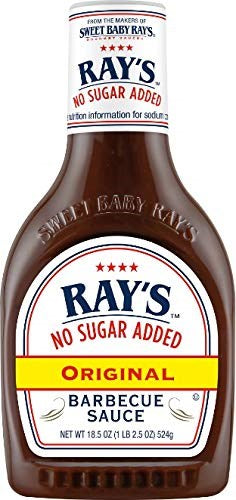 Sweet Baby Rays BBQ Sauce No Sugar Added 18.5oz/524g