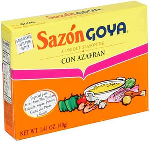 Goya Sazon Unique Seasoning  Con Azafran  (Saffron) 1.4oz/40g