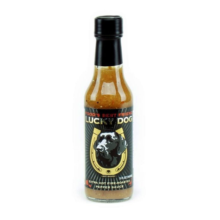 Lucky Dog Black Label Extra Hot Fire-Roasted Pepper Sauce 5floz/148ml