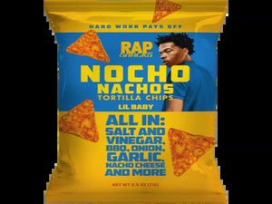 Rap Snacks  Nocho NachoTortilla Chips Lil Baby "All In" Flavor 2.5oz
