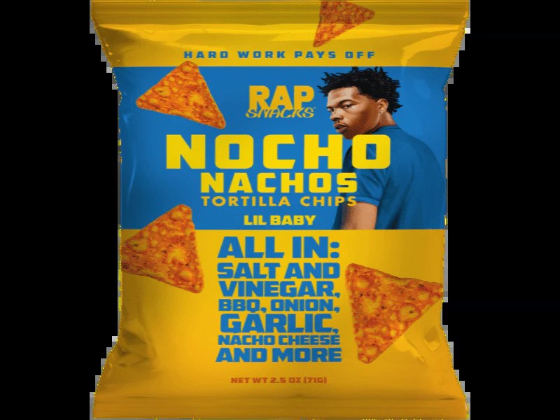 Rap Snacks  Nocho NachoTortilla Chips Lil Baby 